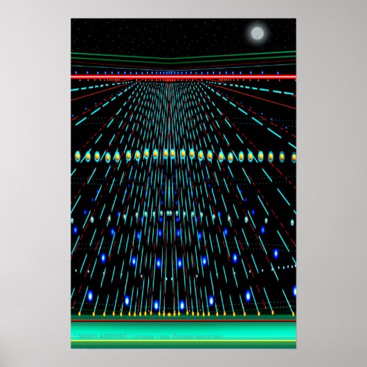 "NACHT LUCHTHAVEN" door Robert Singletary Poster (Voorkant)