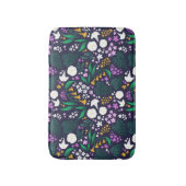 Nacht Maan Tuin Bloemen Botanisch Patroon Badmat (Voorkant Verticaal)