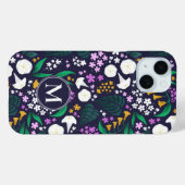 Nacht Maan Tuin Bloemen Botanisch Patroon Case-Mate iPhone Case (Achterkant (horizontaal))