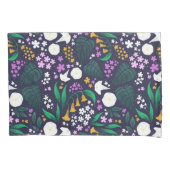 Nacht Maan Tuin Bloemen Botanisch Patroon Kussensloop (Voorkant)