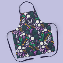 Nacht Maan Tuin Bloemen Botanisch Patroon