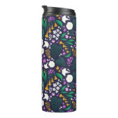 Nacht Maan Tuin Bloemen Botanisch Patroon Thermosbeker (Geroteerd rechts)