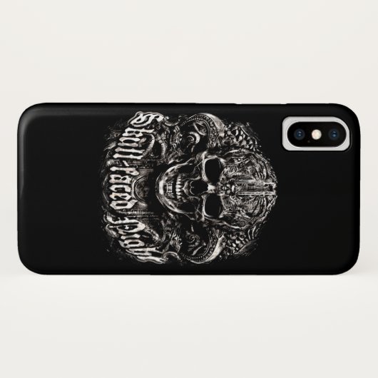 Nacht met een schedelgezicht Case-Mate iPhone case (Achterkant (horizontaal))