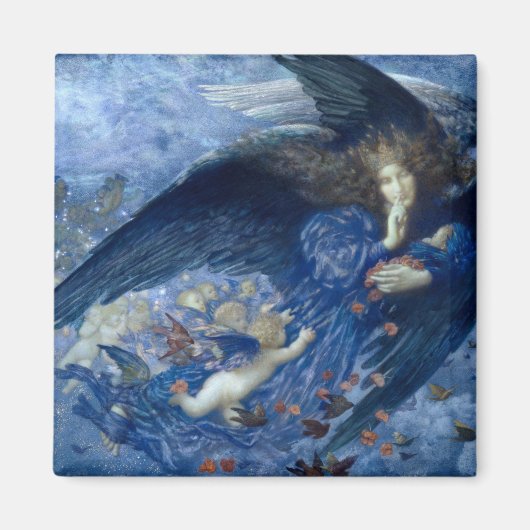 Nacht met haar gevolg van sterren (Engel met cheru Magneet (Voorkant)