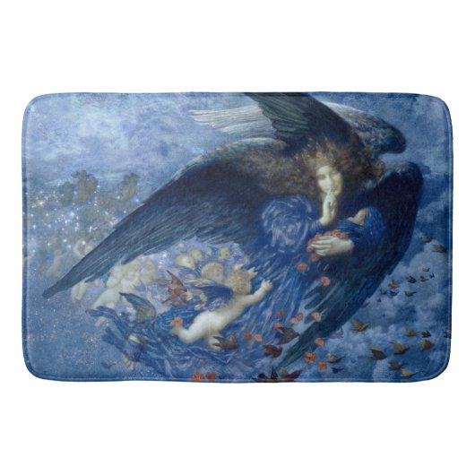 Nacht met haar Train of Stars (Angel met Cherubs) Badmat (Voorkant)