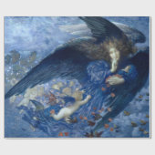 Nacht met haar Train of Stars (Angel met Cherubs) Cadeaupapier (Vlak)