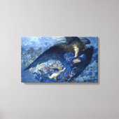 Nacht met haar Train of Stars (Angel met Cherubs) Canvas Afdruk (Voorkant)