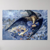 Nacht met haar Train of Stars (Angel met Cherubs) Poster (Voorkant)