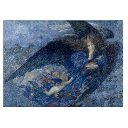 Nacht met haar Train of Stars (Angel met Cherubs) Snijplank (Voorkant)