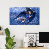 Nacht met haar trein van Stars Fine Art Angel Poster (Thuiskantoor)
