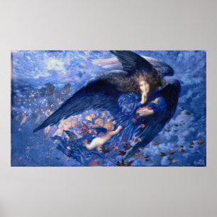 Nacht met haar trein van Stars Fine Art Angel Poster