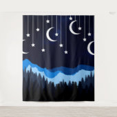 Nacht met het maanportret wandkleed (Voorkant)