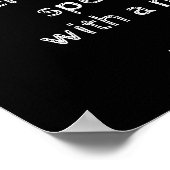 Nacht met Mosquito - Afrikaans spreekwoord - gedru Poster (Hoek)