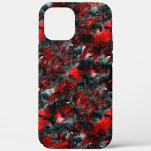 Nacht met opzichtig bespoelde rode bladeren gevall Case-Mate iPhone case