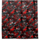 Nacht met opzichtig bespoelde rode bladeren gevall douchegordijn (Voorkant)