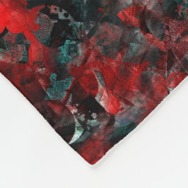 Nacht met opzichtig bespoelde rode bladeren gevall fleece deken