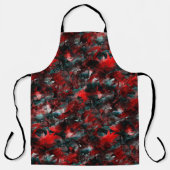 Nacht met opzichtig bespoelde rode bladeren gevall schort (Voorkant)