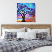 Nacht Natuur schilderij Canvas Afdruk (Insitu (Slaapkamer))