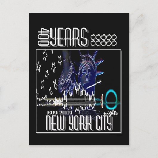 Nacht (Neon) Briefkaart (Voorkant)