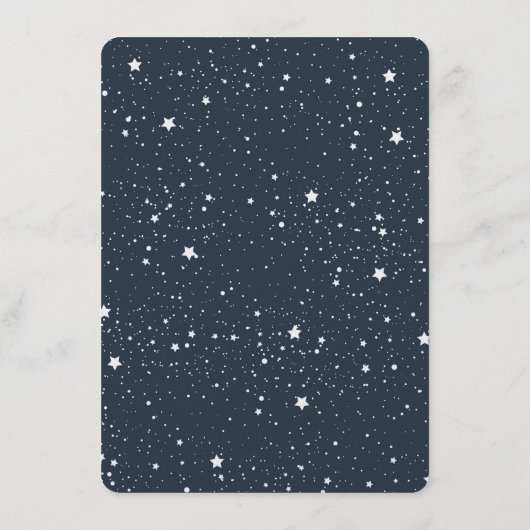 Nacht onder de sterren bruiloft menu (Achterkant)