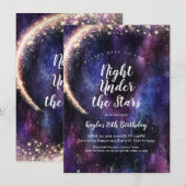 nacht onder de sterrenuitnodigingen kaart (Voorkant / Achterkant)