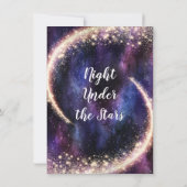 nacht onder de sterrenuitnodigingen kaart (Achterkant)