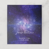 Nacht onder het sterrenstelsel plaatskaartje (Buitenkant ongevouwen)