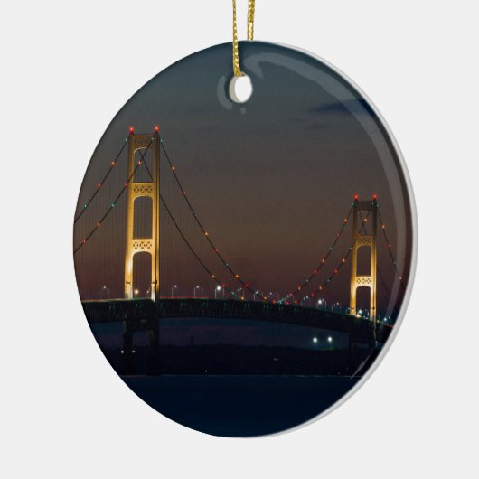 nacht op de makreelbrug keramisch ornament (Links)