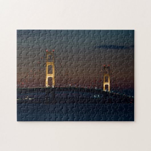nacht op de makreelbrug legpuzzel (Horizontaal)