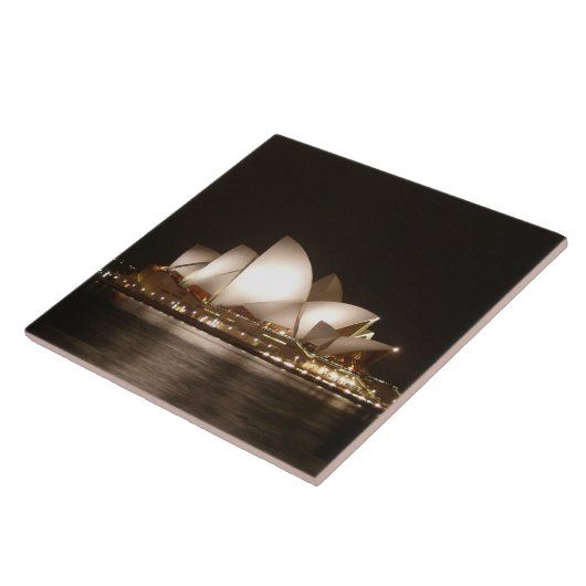 Nacht op de opera-keramische tegel tegeltje (Zijkant)