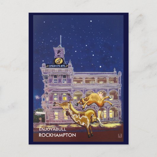 Nacht op de stad - Rockhampton Briefkaart (Voorkant)