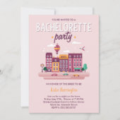 Nacht op de uitnodiging van de stad Bachelorette (Voorkant)