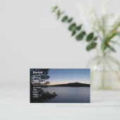 Nacht op het meer visitekaartje (Staand voorkant)