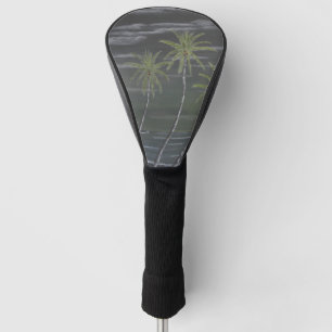 Nacht op het strand golfheadcover