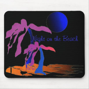 Nacht op het strand muismat