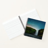 Nacht op Skógafoss Notitieboek (Binnen)