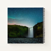 Nacht op Skógafoss Notitieboek (Achterkant)
