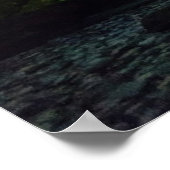 Nacht op Skógafoss Poster (Hoek)