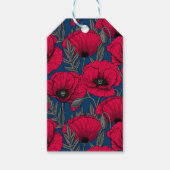 Nacht papavertuin cadeaulabel (Voorkant)