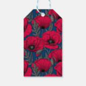 Nacht papavertuin cadeaulabel (Achterkant)