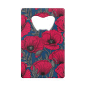 Nacht papavertuin creditkaart flessenopener (Achterkant)