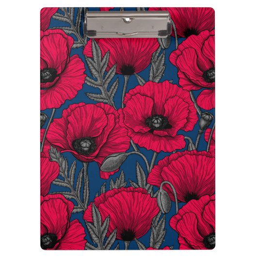 Nacht papavertuin klembord (Voorkant)