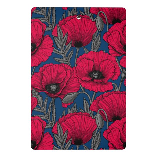 Nacht papavertuin mini klembord (Achterkant)