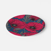 Nacht papavertuin papieren bordje (Gekanteld)