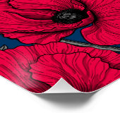 Nacht papavertuin perfect poster (Hoek)