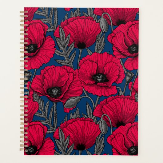 Nacht papavertuin planner (Voorkant)