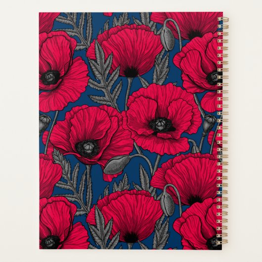 Nacht papavertuin planner (Achterkant)