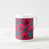 Nacht papavertuin porselein kop (Voorkant rechts)