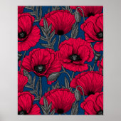 Nacht papavertuin poster (Voorkant)