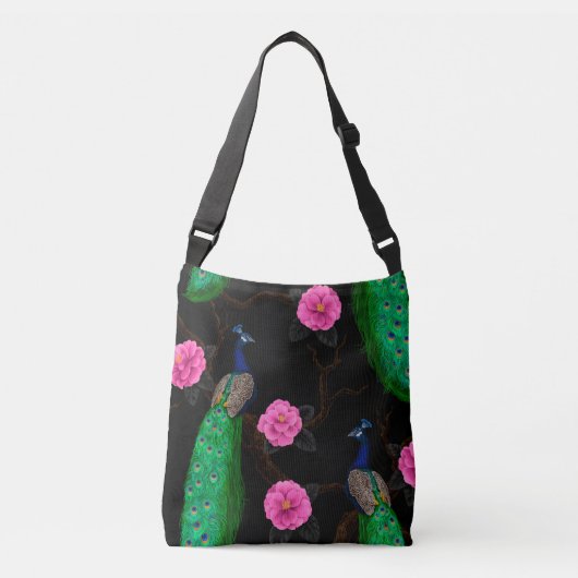 Nacht-pauktuin Crossbody Tas (Voorkant)